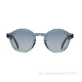 Gafas de sol polarizadas de acetato redondo de Eco Vintage UV400